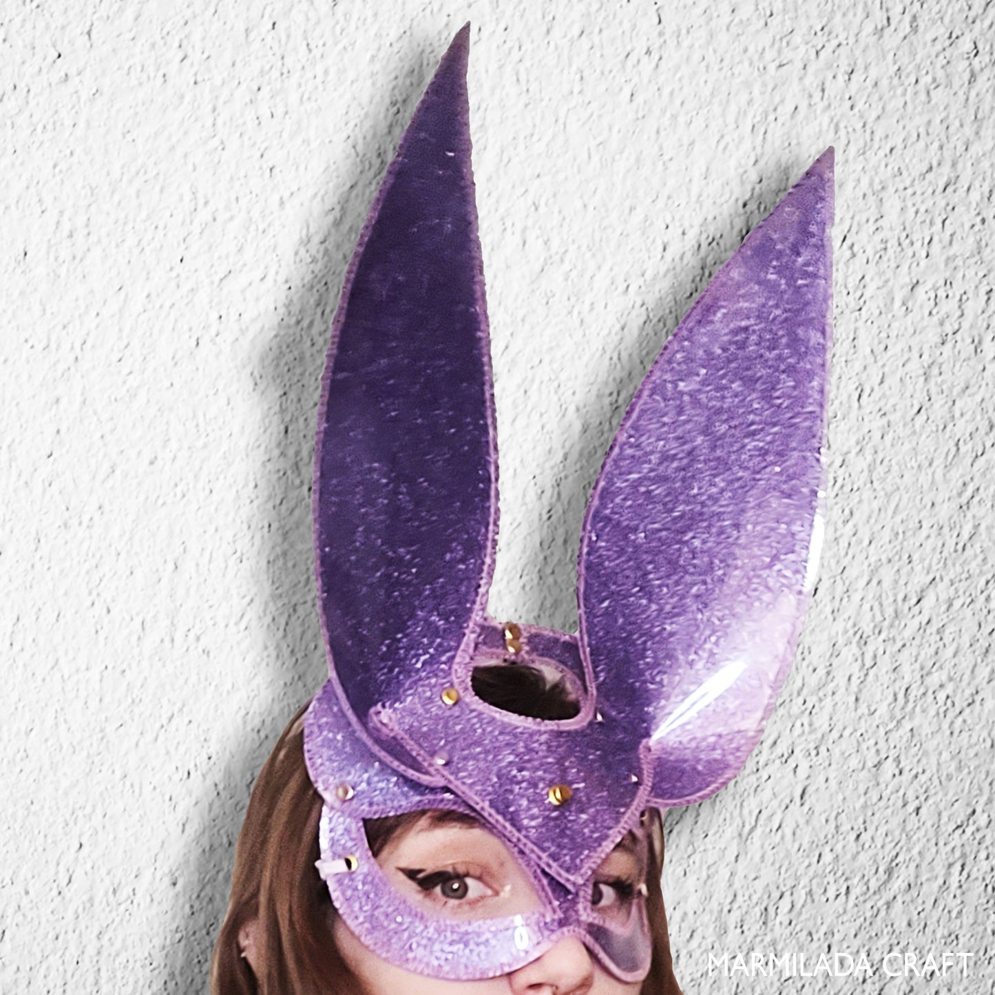 BUNNY MASK PURPLE-GLITTER