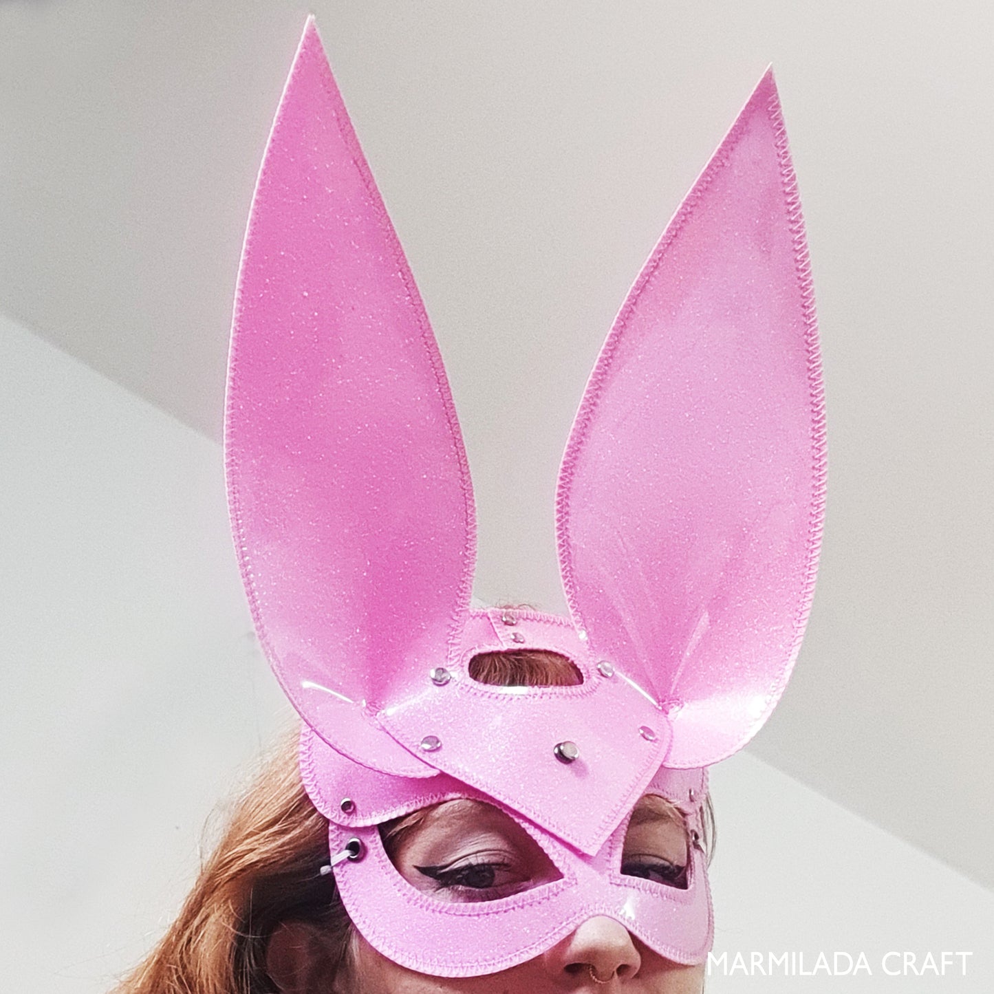 BUNNY MASK PINK-GLITTER