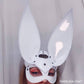 BUNNY MASK WHITE-GLITTER