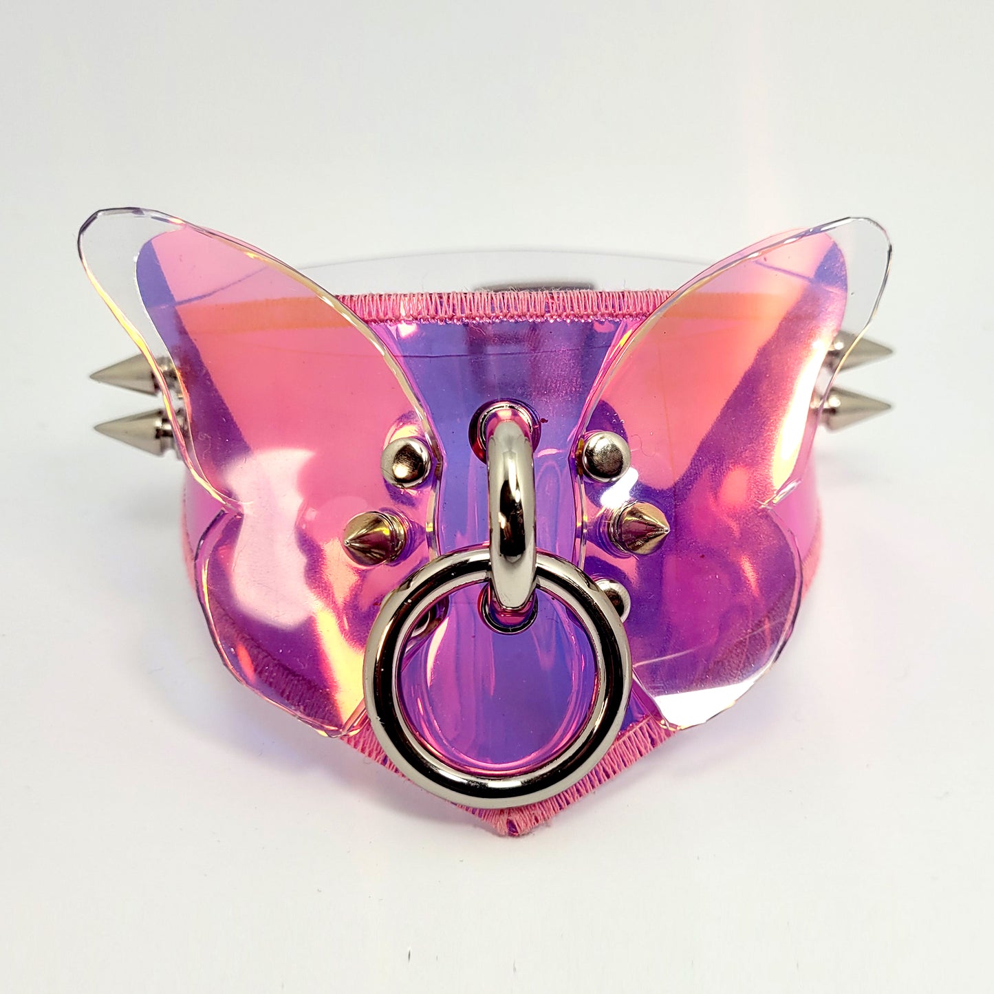 MAGIC PINK BUTTERFLY WINGS BDSM SUB COLLAR