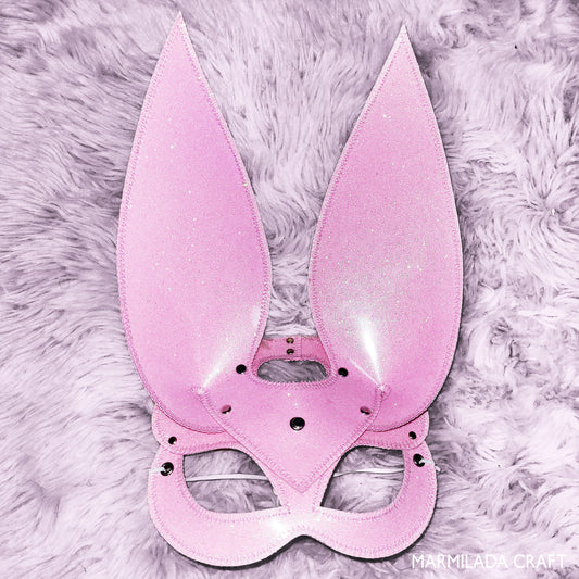 BUNNY MASK PINK-GLITTER