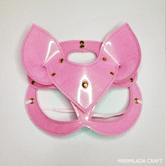 KITTY/FOXY MASK Pink-GLITTER