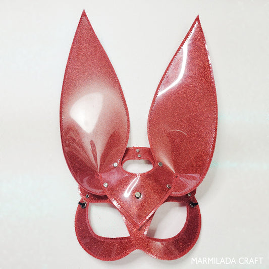 BUNNY MASK RED-GLITTER